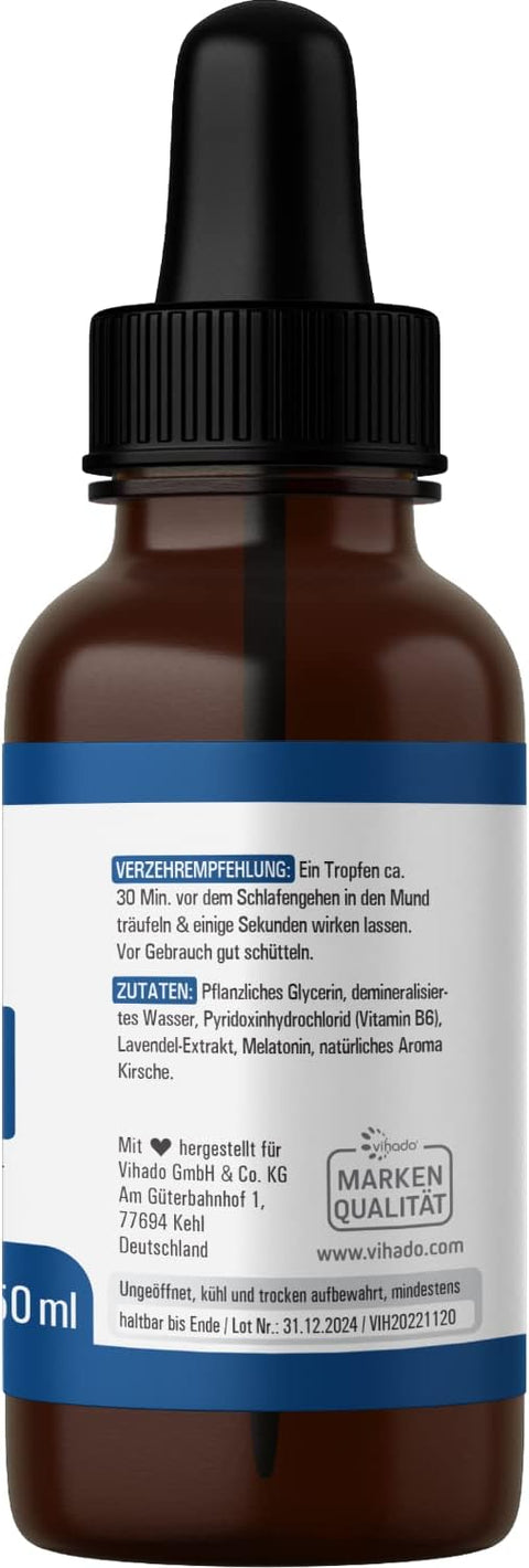 Vihado Melatonin-Tropfen, 1000 Tage, 50 ml (1000 Tropfen)