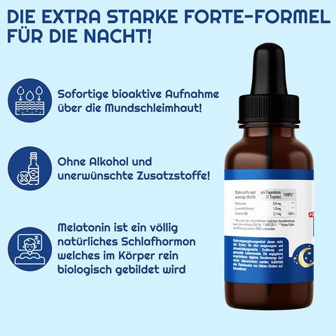 Vihado Melatonin-Tropfen, 1000 Tage, 50 ml (1000 Tropfen)