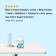 Vihado Augen und Sehkraft Vitamine – mit Lutein, Beta Carotin, Vitamin A und Zink – Nahrungsergänzungsmittel für die Augen – 60 Kapseln (30,2 g)