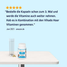 Vihado Haut Vitamine – Hautpflege von innen mit Zink, Biotin und Vitamin A mit Naturstoffen wie OPC und Hopfen – Beauty Kapseln – 60 Kapseln