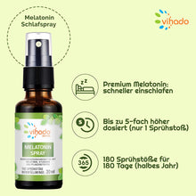 Vihado Natur Melatonin Einschlafspray - Plus: Ashwagandha, Lavendel, Tryptophan, Vitamin B Komplex - 180 Tage Vorrat - Osmosewasser - vegan (30 ml)
