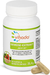 Vihado Gemüse Extrakt – Best of Veggie – Gemüse-Extrakte voller Vitamine – mit Vitamin C, Magnesium und Carotin – 60 Kapseln