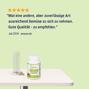 Vihado Gemüse Extrakt – Best of Veggie – Gemüse-Extrakte voller Vitamine – mit Vitamin C, Magnesium und Carotin – 60 Kapseln