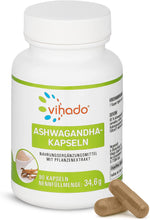 Vihado Ashwagandha Kapseln – vegane Kapseln mit Ashwagandha Extrakt – hochdosiert mit 250 mg – für innere Balance – 90 Kapseln (34,6 g)