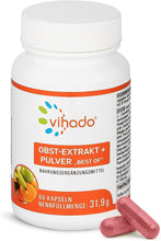 Vihado Obst Extrakt – Best of Fruits mit Pflaume, Cranberry, Apfel, Dattel, Bormbeere – Obst-Extrakte und Acerola mit Vitamin C – 60 Kapseln