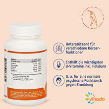 Vihado Vitamin-B Komplex hochdosiert, Vitamine B1-B3-B6-B9-B12, 120 Kapseln (25,2g)