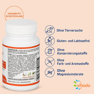 Vihado Obst Extrakt – Best of Fruits mit Pflaume, Cranberry, Apfel, Dattel, Bormbeere – Obst-Extrakte und Acerola mit Vitamin C – 60 Kapseln