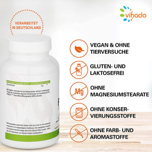 Vihado F-BDY Appetitzügler Kapseln – natürlich Abnehmen mit Konjakwurzel – mit anerkanntem Wirkstoff Glucomannan – 180 Kapseln