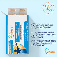 Vihado Immunsystem Premium – Immun-Komplex mit Vitamin D, natürlichem Vitamin C und Zink – mit hoher Bioverfügbarkeit – 30 Kapseln
