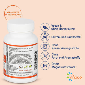 Vihado Cellucell Bindegewebe Tabletten - Cellulite Orangenhaut - 60 Kapseln, (46,6 g)
