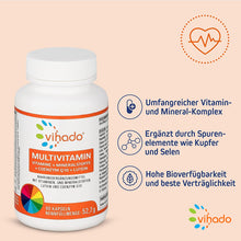 Vihado Multivitamin Kapseln – Vitamine A-Z Multimineral-Komplex – 26 Vitamine und Mineralstoffe hochdosiert – Nahrungsergänzung – 60 Kapseln