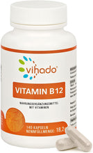 Vihado B12 Methylcobalamin Kapseln – hochdosiertes Vitamin B12 mit bester Bioverfügbarkeit mit Folsäure und Vitamin B6 – 140 Kapseln (18,4 g)