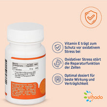 Vihado Vitamin E Kapseln– vegan mit Vitamin E hochdosiert – kontrollierte Qualität aus Deutschland – ohne unerwünschte Zusätze – 90 Kapseln