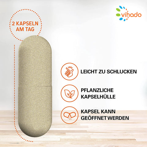 Vihado F-BDY Burn – Kapseln für den Stoffwechsel, Grüner Kaffee Extrakt und Grüner Tee Extrakt, 100 Kapseln
